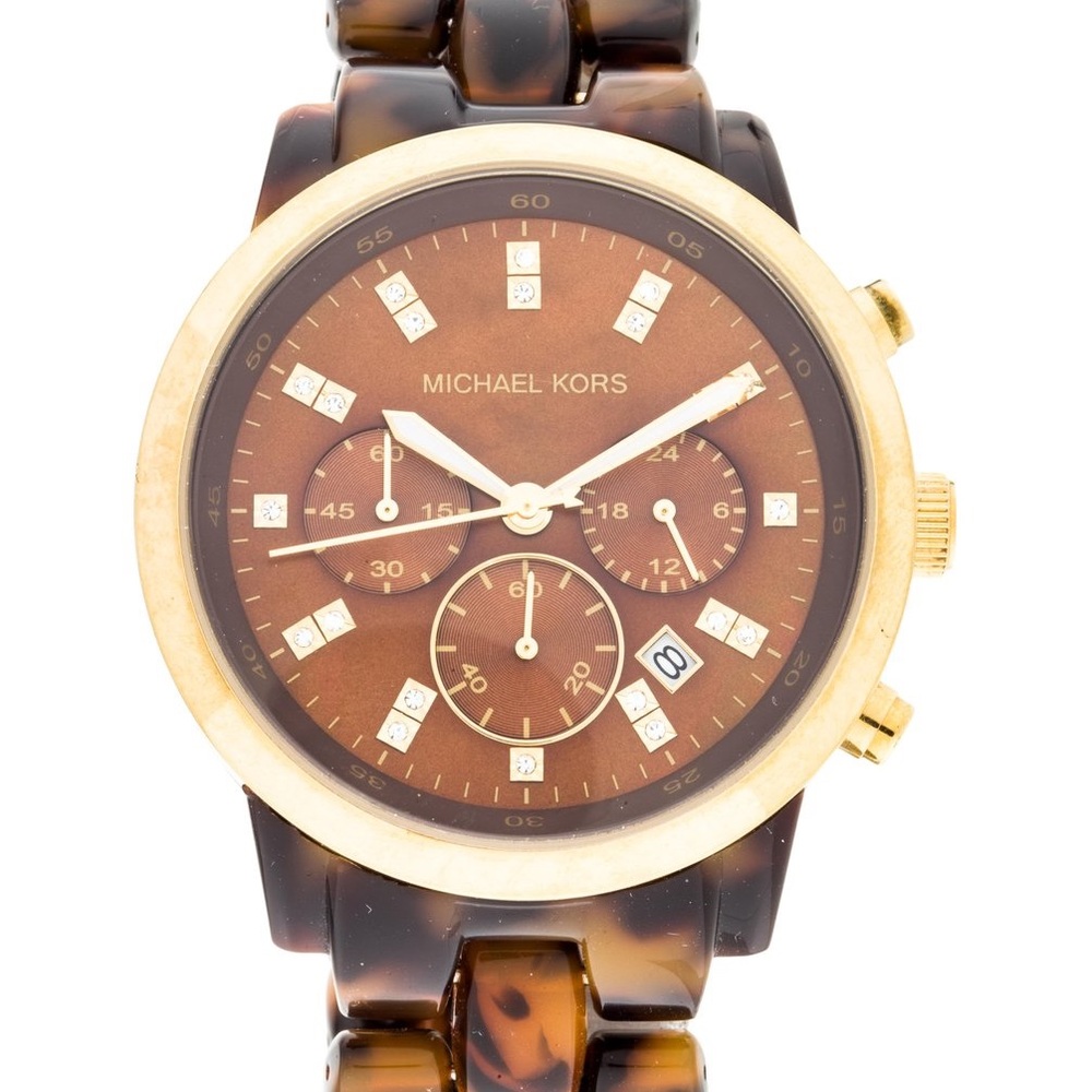 Michael Kors tortoise watch.
